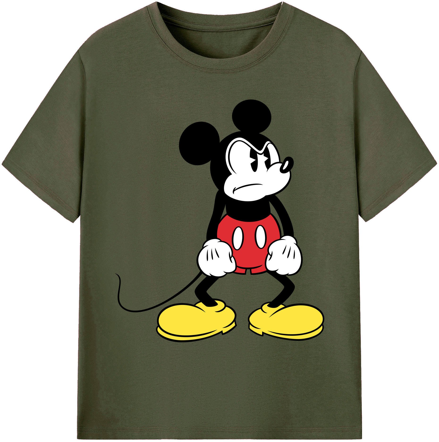 ミッキーマウス Mickey Mouse 綿100％ メンズ半袖Tシャツ｜肌触りやわらか＆通気性